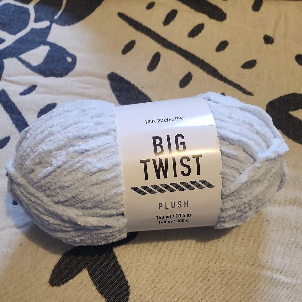 Big Twist Plush Yarn in Pastel Blue 1 Of 8